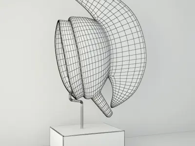 Bobo Mohawk Mask Headcrest on Stand 3D model