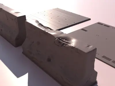 Set of 8 objects for the factory 3D print model