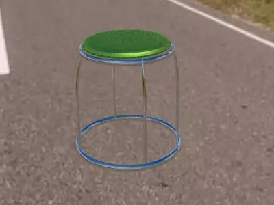 stool glossy 3D model