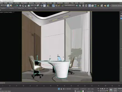 Luxury Villa Office Executive Interior   3D Model MAX FBX 3D model