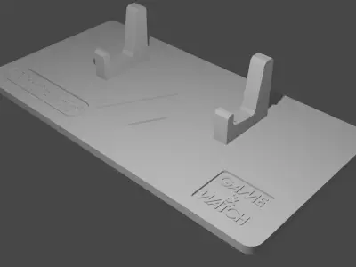 Zelda Game and Watch Stand for console - Triforce Logo V2 3D model