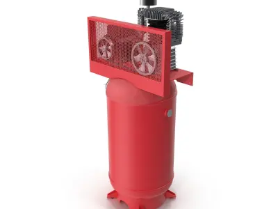 Air Compressor Stationary 80 gallon Low-poly 3D model