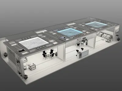 Booth Exhibition Stand a452 3D model