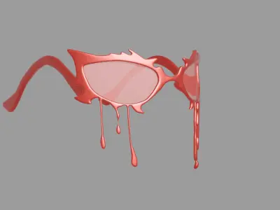 Blood Cool Glasses 3D print model