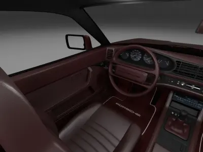 Porsche 944S w Interior HDRI 3D model
