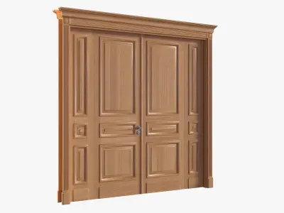 Door classic quad 01 3D model