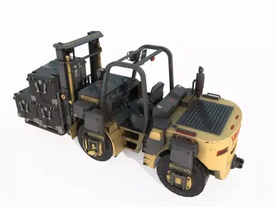 Future science fiction engineering forklift 3D model