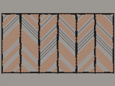 Battens wall Free 3D model