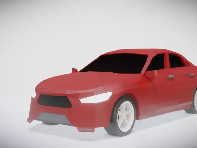 Sedan  Car Low-poly 3D model