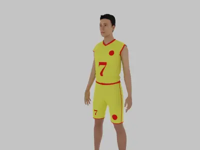 Basketball Player Low-poly 3D model order