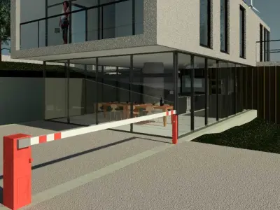 Automatic Gate Barrier 3D model