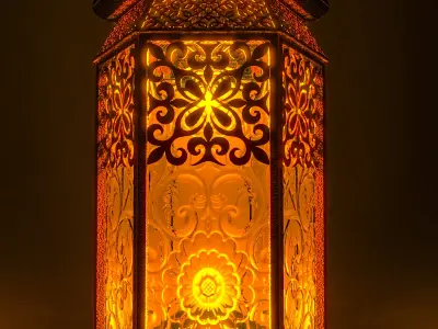 islamic lantern Low-poly 3D model