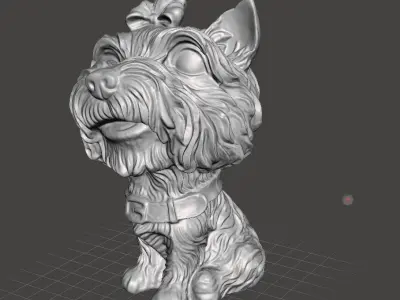 little yorkie girl 3D print model