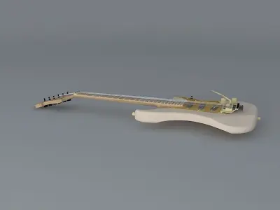 Washburn Nuno Bettencourt N5 Cream model guitar Free 3D model