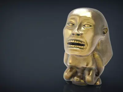 Indiana Jones Fertility Idol Statue Low-poly 3D model