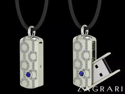 USB Flash Drive Pendant Or Key chain 3D print model