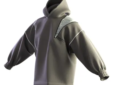 Sport Hoodie Low-poly 3D model
