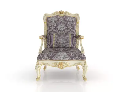 Dutch brown cream armchair by Modenese 3D model