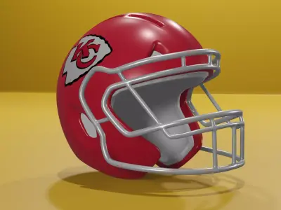 Kansas City Chiefs Football Helmet 3D model