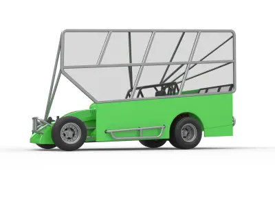 Northeast Dirt Modified stock car with side wing Scale 1 to 25 3D print model