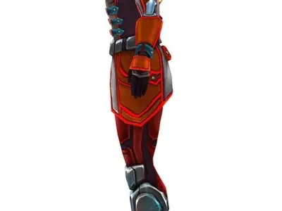 Low Poly  Cyborg Trooper Low-poly 3D model