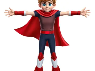 Heroic Child Adventurer model pack Low-poly 3D model