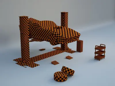 Garage scene 3D model