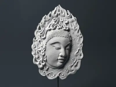 The Buddha head of the Tang Dynasty in China 3D model