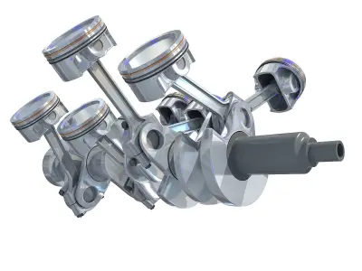 V8 Engine Cylinders 3D model