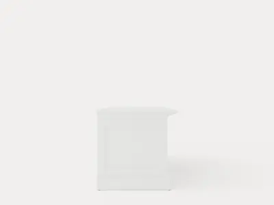 Hampton TV Bench 180 Cm Shelf4 Boxes White Low-poly 3D model