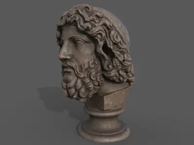 Zeus  the god of the sky and thunder   Low-poly 3D model