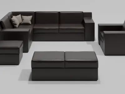 Moderno  furniture set 3D Model Pack