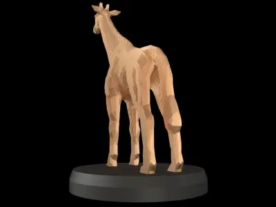 Parametric Giraffe Low-poly 3D model purchase