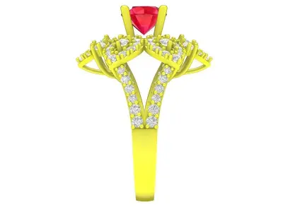 Luxury Diamond Women Ring 3D Model A5745 3D print model