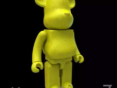 Yellow Leather Bear Brick 3D model
