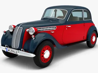 Retro Car Coupe v 1 3D model