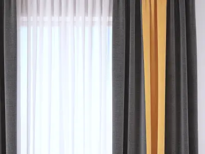 Set 105 Curtains 3D model