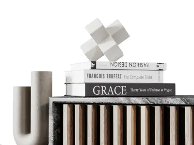 Coffee shop reception Restaurant counter by hanging plant  Low-poly 3D model