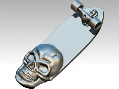 High Detailed skateboard pendant 3D print model
