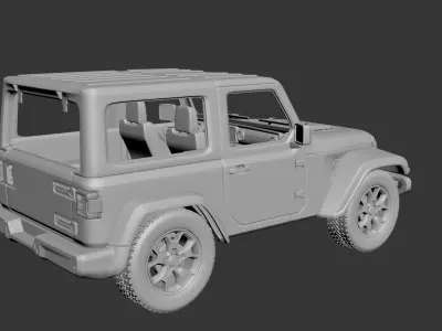 Jeep Wrangler 2Door 2022  Free 3D print model