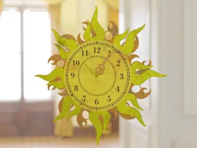 Wall Clock- Sun 3D model