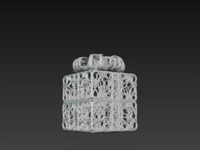 3D Gift Box Model Festive Celebration Concept 3D print model
