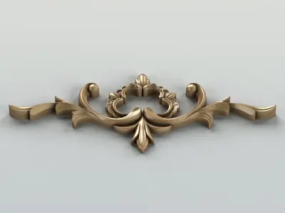 Carved decor horizontal 012 3D model