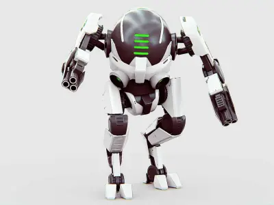 ROBOCOP Z-500  Rigged for Unreal Engine - Unity - MIXAMO  3D model