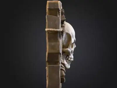 Skullbound Relic Tablet Low-poly 3D model