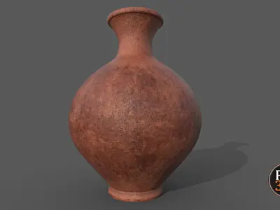 Earthenware Vase-Version 1 Low-poly 3D model