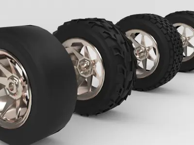 Wheels for RC Car 3D model