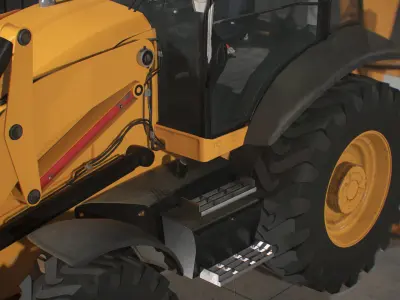 Loader JCB 3CX Eco Low-poly 3D model