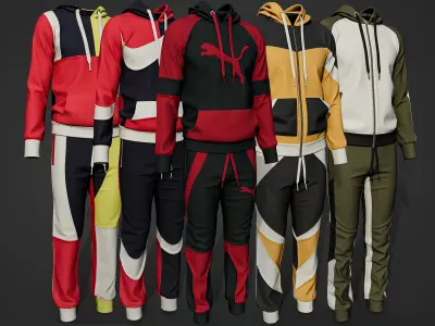 5 Hoodies and Sweatpants  Video Tutorial  CLO OBJ Vol01 3D model