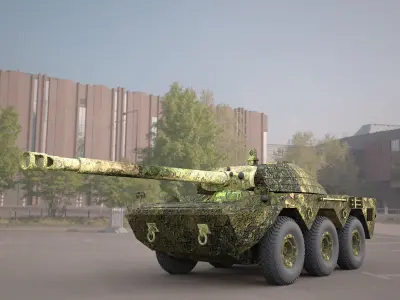 military panzer 3d model 3D model